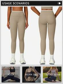 MFVIM Legginsy sportowe z wysokim stanem i pełną długością, spodnie codzienne do fitnessu, biegania, na siłownię, do tenisa i innych sportów