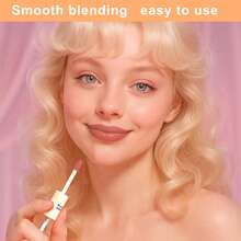 Double-Ended Lip Glaze Mirror Water Light Gray Powder Lip Mud Lip Gloss Honey Light Makeup Nude Color Lipstick New Product - 05#玫瑰色 - 查看 3
