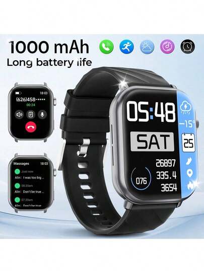 1,83 Zoll neue kabellose Sport-Smartwatch mit großer Kapazität, das ultimative Design für Entdecker, IP68 wasserdicht, Schwerkrafterkennung, Schrittzähler, Zeigerhebebildschirm, magnetische Aufladung, geeignet für Sport, schönes und modisches Geschenk für Freunde