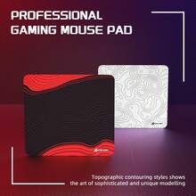 MAGIC-REFINER X ATTACK SHARK Gaming Mouse Pad, Fabric, Ultra-High-Density Microfiber Fabric, Non-Slip Rubber Base, Accurate Positioning, High Precision, Fast Start & Stop, Waterproof, Stain-Resistant, Heat-Resistant, Wear-Resistant, Well-Balanced, Compatible With Laser And Optical Mice, Dedicated To FPS Games (440*400*40mm, Red & Black)