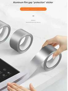 1pc Kitchen Hot Protective Cleaning Aluminum Foil Tape Stove Anti-Mildew Seam Sticker Oil-Proof Tape Range Hood Pipe Insulation Tape Anti-Mildew Sticker Multi-Function Aluminum Foil Tape High Temperature Insulation Kitchen Sink Stainless Steel Pipe Protection Tape Waterproof Self-Adhesive Stove Anti-Mildew Seam Sticker