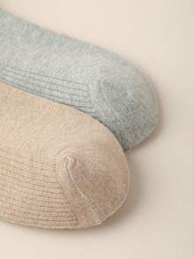 5 双女士中筒袜，温暖柔软休闲运动蝴蝶结新颖女士袜子，休闲秋/春袜 - 彩色 - 查看 7