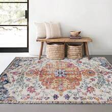 Bohemian Style Style Carpet - Stain Resistant, Non-Shedding, Machine Washable, Suitable For Living Room And Bedroom DecorChristmas Decor Kitchen Rug - Multicolor - View 4