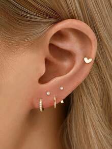 1 Pair Of S925 Sterling Silver Zirconia Earrings - Gold-Plated Hypoallergenic - Simple And Exquisite Women's Earrings - Sterling Silver Jewelry - Suitable For Daily Wear