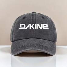 DAKINE Unisex Breathable Baseball Cap - Black Washed Textured Fabric With Bold White Print, Adjustable Fit, Suitable For Outdoor Leisure, Fishing, And Sun Protection - xám - Xem 1