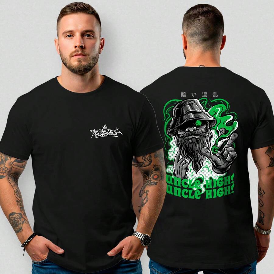 Camiseta Masculina Básica Treino Academia Algodão Street 224 Casual Verão Gola Redonda Tecido Premium - Preto - Visão 1