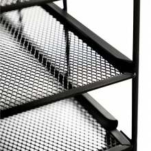 Paper Letter Tray Desk Organizer Desktop Organizer With File Holder - 黑色 - 查看 7