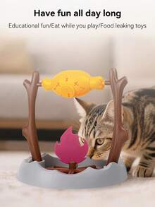 1 Pc Pet Barbecue Tumbling Leaking Feeder, 360° Tumbling Leaking Feeder, Cat Feeder - One Size Fits All - View 8