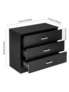 Three-Drawer Dressing Table Bedroom Storage Cabinet Living Room/Bedroom Fabric Storage Cabinet Home Decor. Ideal For Organizing Everyday Clothing And Household Items.