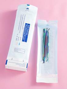 400/200/50/20pcs/Pack 90*230mm Disposable Nail Tool Sterilization Bags, Suitable For Nail Drill Bits, Sanding Strips, Steel Pushers, Etc., With Self-Sealing, Sterilization Indicator, Nail Supplies, Nail Tools, Nail Art Tools, Nails, Nail Tools (Suitable For Nail Extensions) - Blue and White - View 8