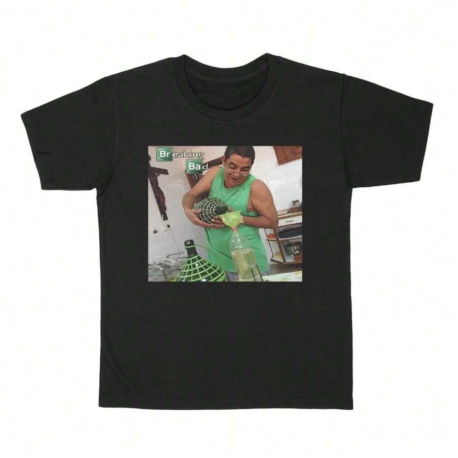 camisa Camiseta Meme "Zeca Pagodinho Breaking Bad" 100% Algodão Unissex - Preto - Visão 1