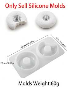 قالب سيليكون لشمعدان بتجويفين لكل قطعة، ديكور المنزل والغرفة والزفاف والطاولة، قالب لصنع شمعة عطرية يدوية، قالب للصابون والدونات والبودنج والراتنج الإيبوكسي والجبس، هدية للمرأة وعيد الميلاد وأفضل الهدايا للصديقات، هدية DIY