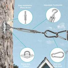 5-Inch Outdoor Shade Sail Hardware Kit, 304 Stainless Steel Tensioner And Bracket, Suitable For Triangle/Rectangle Shade Sails, Outdoor Patio Gazebo Garden, Heavy Duty Canopy Connector Set - Multicolor - View 4