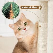 Butterslay 23.5″ 2-Level Cat Tree With Wide Top Perch & Cat Condo & Natural Sisal Scratch Posts For Small/Medium Cats - Màu be - Xem 3