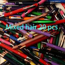 20 piezas de bolígrafos retráctiles de bambú con impresión equivocada, diseño de Body de metal, de moda, adecuados para oficina, negocios, escuela y diversos eventos, opción de regalo ideal (tinta negra)