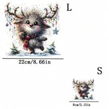 1 pièce/2 pièces/3 pièces Autocollants de transfert thermique mignons de renne - Autocollants thermiques DIY convenant aux vêtements, pantalons, t-shirts, vêtements de sport, chapeaux, sweats, sacs, oreillers, sacs à dos, coussins et autres accessoires textiles - Motif festif, meilleur choix pour la décoration de Noël