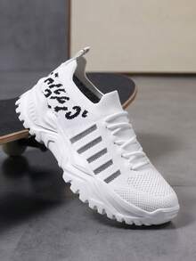 大码女式时尚休闲运动鞋，鱼丝拼接网面透气跑步鞋，系带运动鞋，适合日常步行、户外活动、跑步锻炼