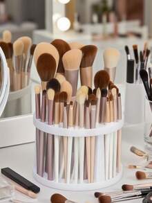 1 Buah Tempat Kuas Makeup Putar Multifungsi, Organizer Kuas Makeup Meja, Rak Penyimpanan Kuas Makeup, Stand Display Ringan, Organizer untuk Pensil Alis dan Kuas Makeup, Tempat Pena Multi-Slot, Organizer Penyimpanan Meja untuk Pelajar, Penyimpanan Alat Makeup Multi-Kompartemen yang Dapat Dilepas, Organizer Meja Rias Tahan Debu dan Lembap, Tempat Kuas Makeup Kapasitas Besar - MultiWarna - View 1