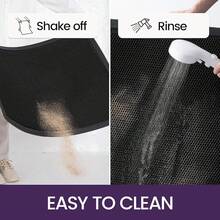 DEXI Outdoor Fußmatte, 60 x 90 cm, extrem rutschfeste Schmutzfangmatte, langlebige Fußmatte für draußen, robuste wasserdichte Fußmatte für die Haustür, schwarz