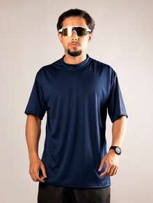 KIT 5 Men's Oversized Dry Fit T-Shirt Streetwear Shirt High Neck Premium Polyester - Nhiều màu - Xem 3