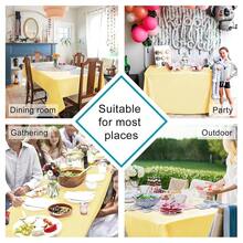 Rectangle Tablecloth - Waterproof Washable Fabric Table Cloth For Dining & Party,54 X 120 Length, Light Yellow{"Size_name":"120\"X54\"(Rectangular)","Color_name":"LightYellow"} - Multicolor5 - View 3