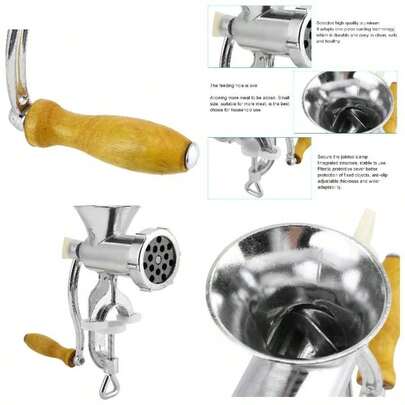 Trituradora Manual de alimentos para carne, embutidora de salchichas, picadora de carne manual, mquina trituradora para carne de cerdo, apertura de alimentacin ovalada