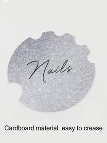30*30cm Round Nail Art Photography Props, Nail Display Mat, Plush Live Streaming Decor, Nail Art Supplies, Nail Tools, Nail Art Tools, Back To School Season, Nail Art, Nail Sticker Tools - Multicolor - View 8