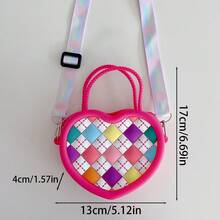 A Silicone Bag With Adjustable Shoulder Straps And A Colorful Checkerboard Pattern Concave Convex Tactile Sensation , A New Year Gift For Girlfriends, Classmates, Friends, Colleagues, And Children