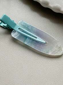 1pc Sweet Young Girl Iridescent Mermaid Girl With Invisible Hair Clip - Simple And Cute Hair Accessory, Claw Clips - Multicolor - View 16