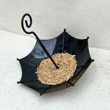 1 cái Khay đựng thức ăn cho chim hình ô, khay đựng thức ăn cho chim, đồ thủ công treo ngoài trời, đồ trang trí sân vườn, đồ trang trí - Nhiều màu - Xem 4