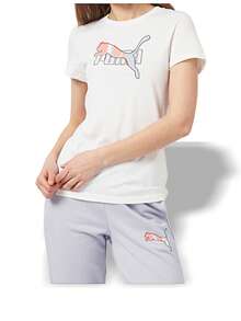 Puma 女士运动T恤 透气吸汗速干舒适柔软弹力logo多功能健身瑜伽日常训练外出 白色 68499102 - 白色 - 查看 3