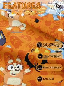 Bluey 1/2/4 buc. Fețe de pernă Bluey, față de pernă moale, lenjerie de pat Bluey, fețe de pernă Bluey, fețe de pernă cu model de desene animate Bluey, doar fețe de pernă fără inserție, pentru canapea, dormitor, living, decor de casă, moi și respirabile, prietenoase cu pielea și confortabile, textile confortabile pentru casă, înapoi la școală, decorațiuni de Halloween