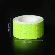 Cinta reflectante de advertencia impermeable para exteriores, cinta reflectante, pegatina reflectante nocturna, adecuada para remolque, bicicleta, ropa, automóvil, tira decorativa - Multicolor - Ver 2