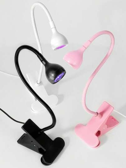 LED UV Lamp For Drying Gel Nail Polish Clip-On Flexible Desktop Mini USB Nail Lamp Portable Nail Dryer Nail Salon Tool 1pc Small Manicure Lamp, With Clip, Bendable, Highly Flexible, USB Powered, One-Piece Startup
