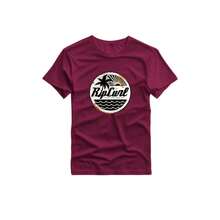 Camiseta Malha Algodão Rip Surf Envio Rapido Estampa Frente - Vinho - Visão 1