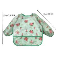 1 件卡通防水长袖围兜，柔软喂奶围兜，婴儿罩衣，轻便，适合所有季节，易于清洗，是圣诞节、万圣节、感恩节、新年、情人节、复活节的绝佳礼物