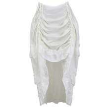 Zhitunemi Women's Steampunk Skirt Ruffle High Low Outfits Gothic Plus Size Pirate Dressing{"Size_name":"X-Small-Small","Color_name":"White"} - 白色 - 查看 1