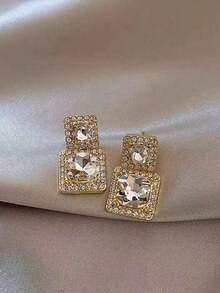 6pcs Diamond & Pearl Decor French Luxurious Elegant Ear Studs Earrings Set, Suitable For Daily & Holiday Wear - Nhiều màu 2 - Xem 7