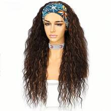 26 Inch Long Wave Synthetic Wig Glueless Headband Style For Machine Made Non-Lace Front Hair - Multicolor - View 3