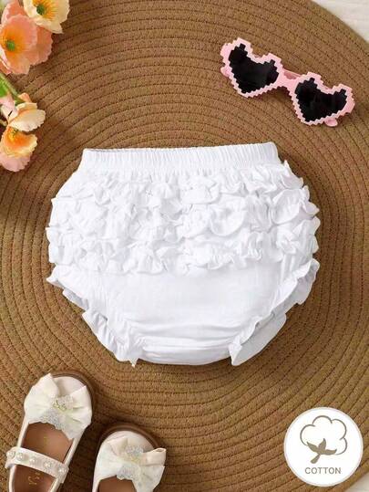 Nueva llegada de pantalones cortos casuales y simples de algodón lindos para niñas bebé para usar como ropa exterior