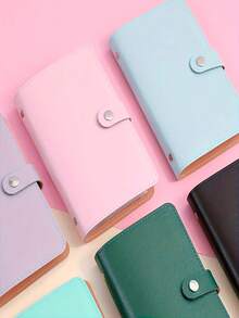 دفتر تخطيط مالي مع مشبك معدني، محفظة مقاس محفظة مصنوعة من جلد اصطناعي لتتبع الأموال والتخزين النقدي والتدوين، تصميم متين وسهل التنظيف مع إغلاق بزر، ملصق ذهبي وحلقة قلم - منظم مالي كبير السعة للرجال للأعمال والسفر والمصرفية - بسيط وأنيق، سهل الوصول، محفظة نقدية