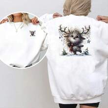 1 pièce/2 pièces/3 pièces Autocollants de transfert thermique mignons de renne - Autocollants thermiques DIY convenant aux vêtements, pantalons, t-shirts, vêtements de sport, chapeaux, sweats, sacs, oreillers, sacs à dos, coussins et autres accessoires textiles - Motif festif, meilleur choix pour la décoration de Noël