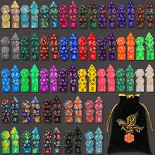 35 Sets Polyhedral Dice - 35 X 7 (245 Pieces) D&D Dice With A D&D Dice Large Drawstring Bag, 35 Colors D4 D6 D8 D10 D% D 12 D20, Great For , RPG, MTG,Role Playing Table Games