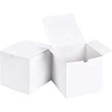 10 Pcs White Cardboard Gift Boxes With Lids 6x6x6inch Square Boxes Medium Gift Boxes Suitable For Party Wedding Christmas Holidays Birthdays And All Other Occasions