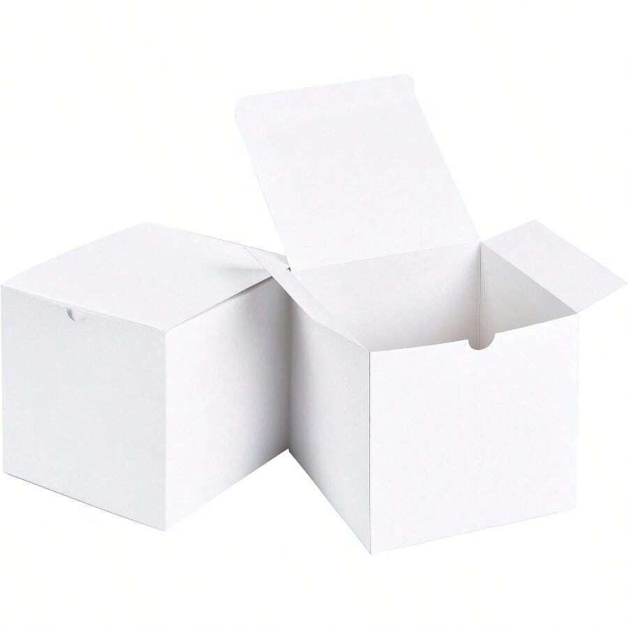 10 Pcs White Cardboard Gift Boxes With Lids 6x6x6inch Square Boxes Medium Gift Boxes Suitable For Party Wedding Christmas Holidays Birthdays And All Other Occasions