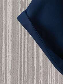 Conjunto de dos piezas de verano para hombre (camisa estampada + pantalón corto de color liso) - Azul - Ver 4