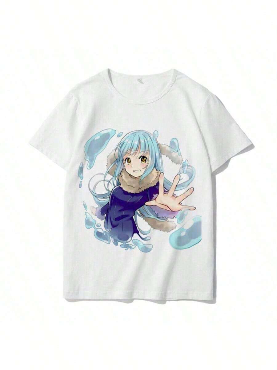 Slime Rimuru Tempest T Shirt Tee Unisex Short Sleeved Summer T Shirt - trắng - Xem 1