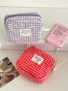 1Pc/Set Túi đựng đồ trang điểm chần bông kẻ caro màu khối Túi đựng mỹ phẩm Túi đựng son môi Túi đựng băng vệ sinh Túi đựng tai nghe Ví Ví đựng đa năng Túi đựng đồ cầm tay có khóa kéo Đựng mỹ phẩm, chăm sóc da, kem dưỡng da tay, dầu dưỡng môi, sơn móng tay, băng vệ sinh, tai nghe, tiền xu, các vật dụng nhỏ Đồ dùng du lịch Đồ dùng đi làm Quà tặng cho người yêu và bạn bè Quà tặng sinh nhật Quà tặng phù dâu Quà tặng ngày lễ tình nhân Bộ túi đựng đồ trang điểm Hộp đựng đồ trang điểm Túi đựng đồ vệ sinh cá nhân Đồ dùng học tập Túi đựng đồ trang điểm Đồ dùng ngày lễ Túi đựng đồ trang điểm Đồ dùng trang điểm Đồ dùng cho ngày lễ Mùa đông Họa tiết da báo Chó xúc xích Quà tặng cho phụ nữ Đồ dùng cho ngày tựu trường - Nhiều màu - Xem 6