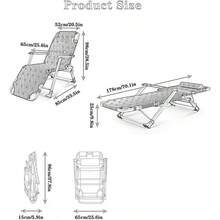 Outdoor Lounge Chairs Lounge Folding Chair, Outdoor s Chair Garden Furniture, Camping Garden Deck Chairs Folding Zero Recliner Reclining Waterproof Chaise Loungers Metal fo - Un color - Ver 5