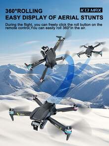 CASRRA Drone With Camera K13 Upgrade Comes With An On-Screen Remote For Real-Time Viewing Of The Latest E88 Drone, 720P Dual Camera Brushless Motor, Height Control, Gesture Control, Gravity Sensing, Foldable Blackbody Automatic Capture, Drones For Indoor/Outdoor Play Cheap Drones Drones For Adults Drone Toys Wonderful Birthday Holiday Gifts